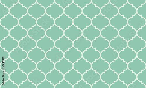 Seamless turquoise wide moroccan pattern vector