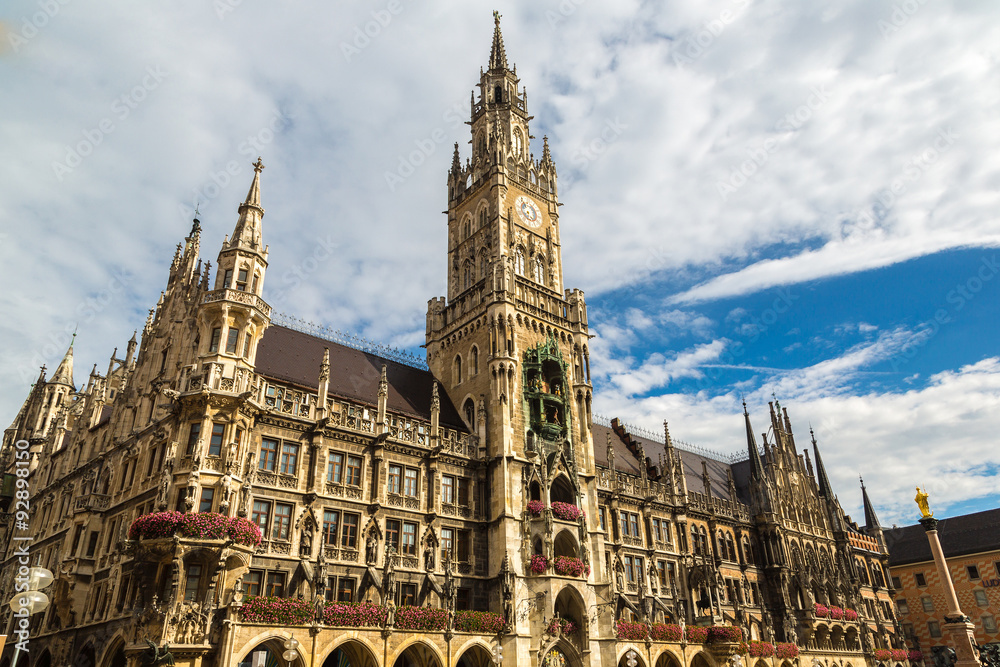 Fototapeta premium Marienplatz town hall in Munich