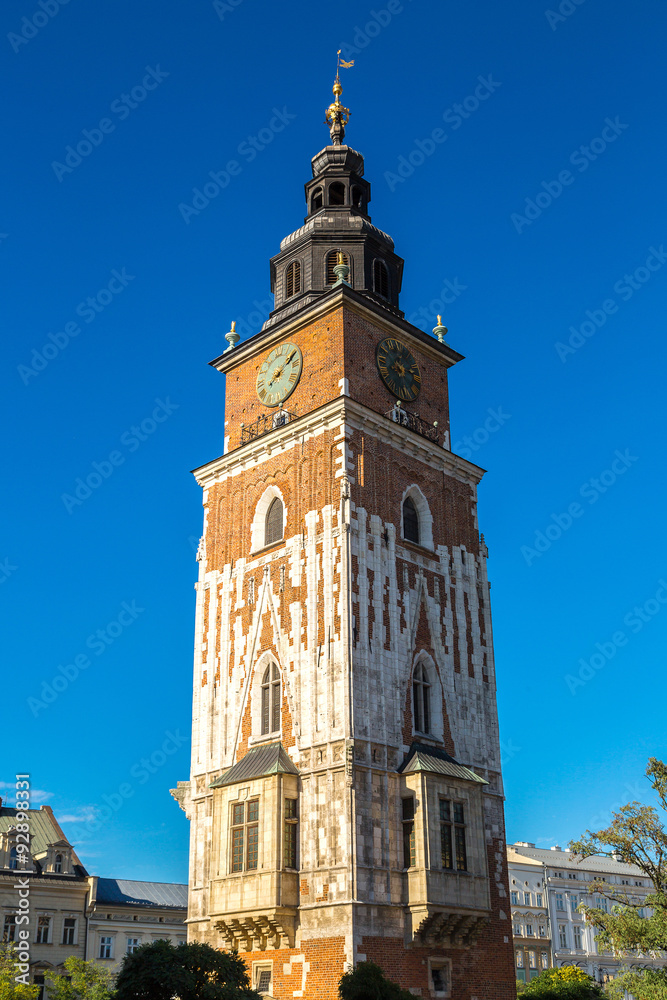 Church tower in Krakow
