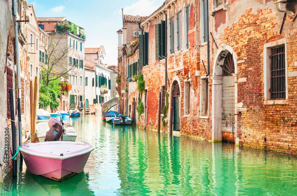 Naklejka premium Kanał w Wenecji, Włochy.