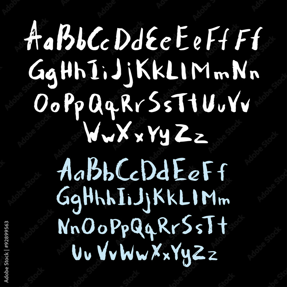 Alphabet in calligraphy brush Alphabet in calligraphy brush