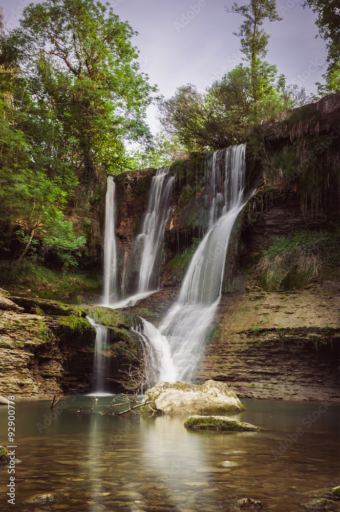 Fototapeta premium Waterfall and river in the forest