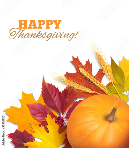 Thanksgiving Day background. Vector illustration. 