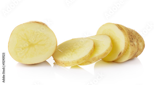 potato on white background