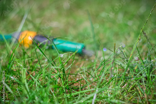 Wallpaper Mural GARDEN HOSE IN GRASS | STOCK IMAGE Torontodigital.ca