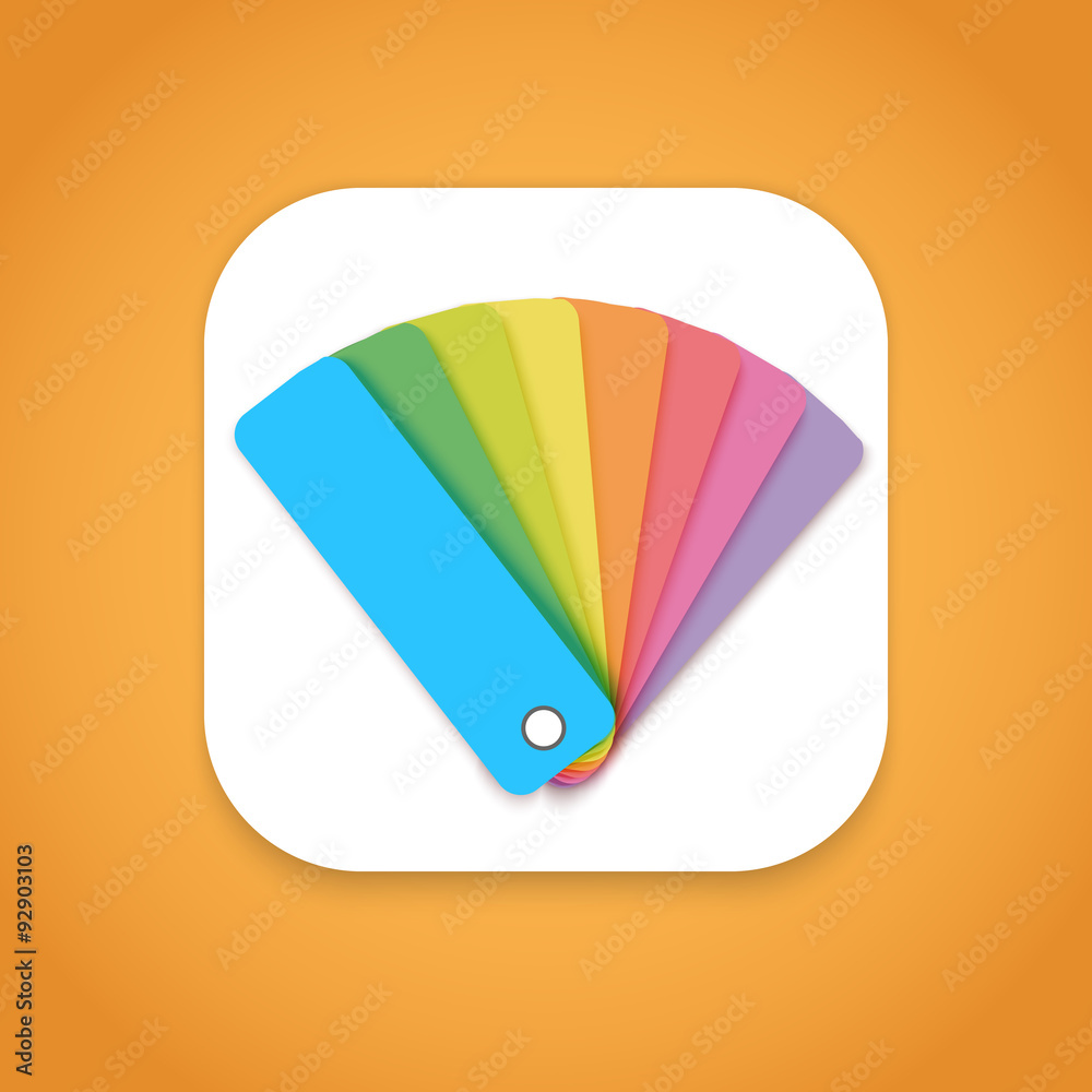 Design Color Guide Fan Flat Vector Mobile OS Application Icon fo  Stock-Vektorgrafik | Adobe Stock