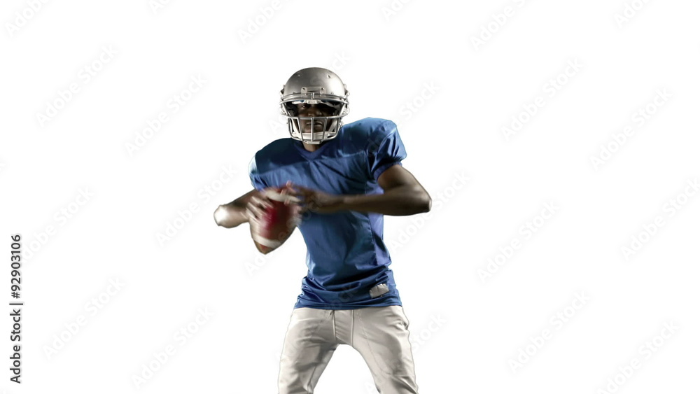 American football player playing American football player playing