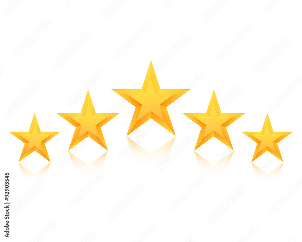 Set of Vector Gold Stars Icon. Five Stars Icon Template. Best Ra Set of Vector Gold Stars Icon. Five Stars Icon Template. Best Ra