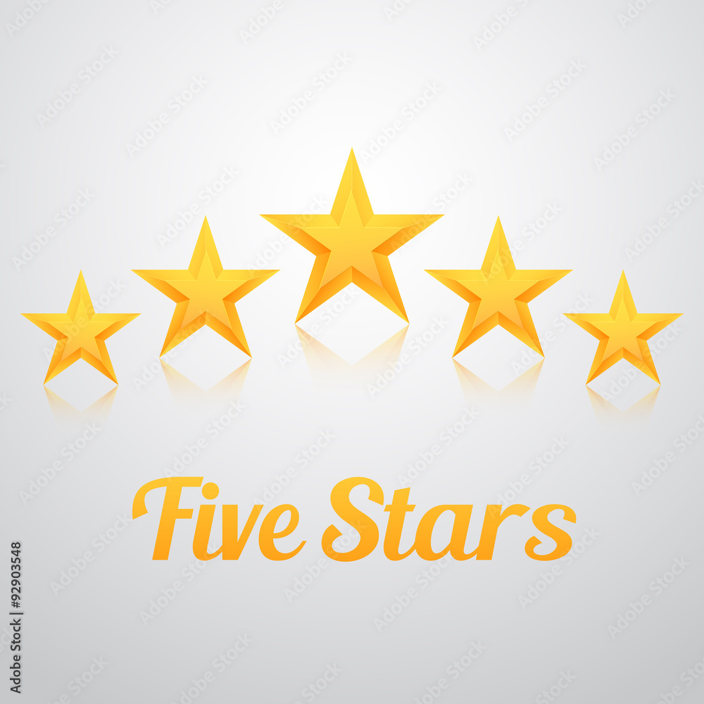 Set of Vector Gold Stars Icon. Five Stars Icon Template. Best Ra Set of Vector Gold Stars Icon. Five Stars Icon Template. Best Ra