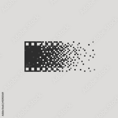 Photo logotype concept analogue digital versus film photography