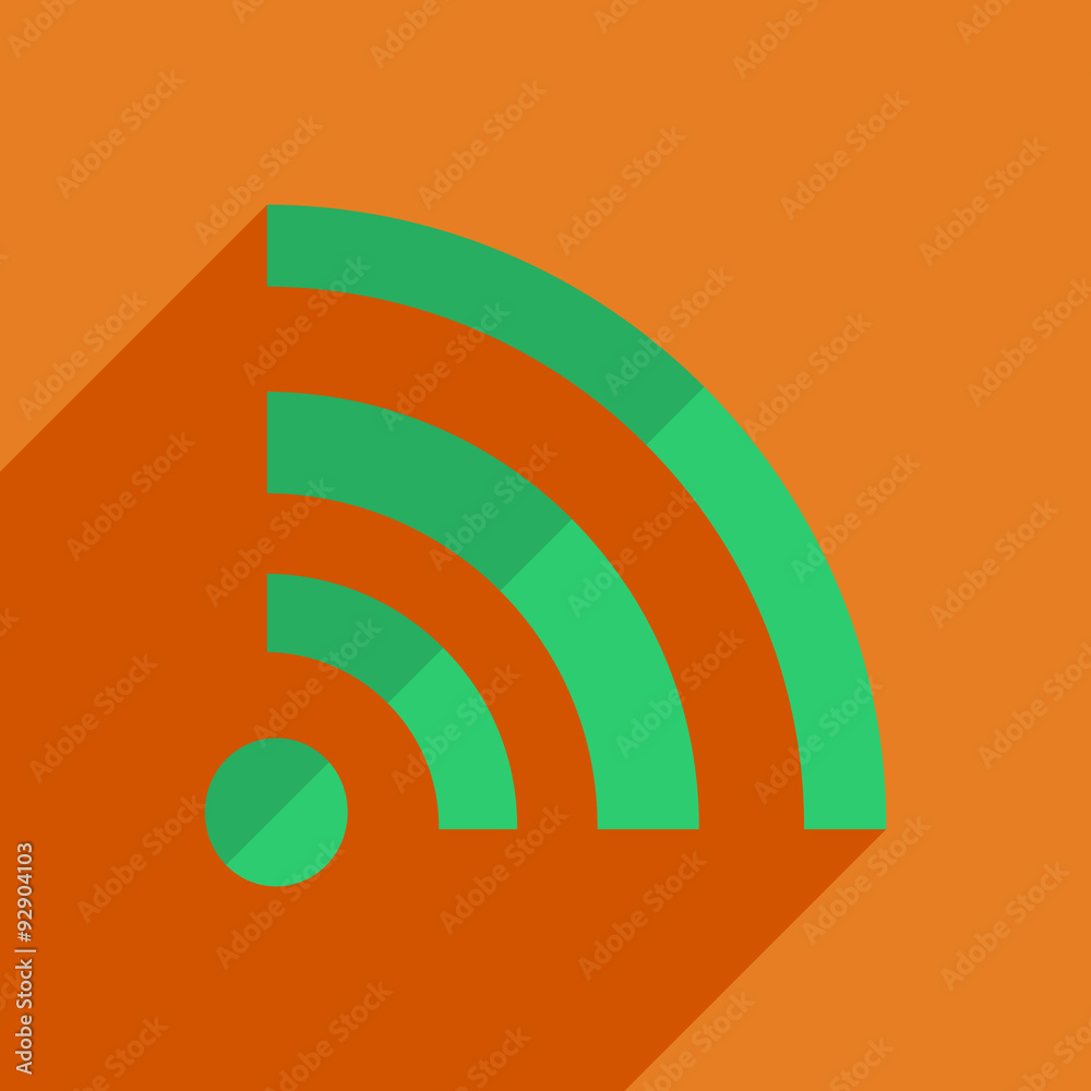 Flat icons modern design with shadow of Wi-Fi Flat icons modern design with shadow of Wi-Fi