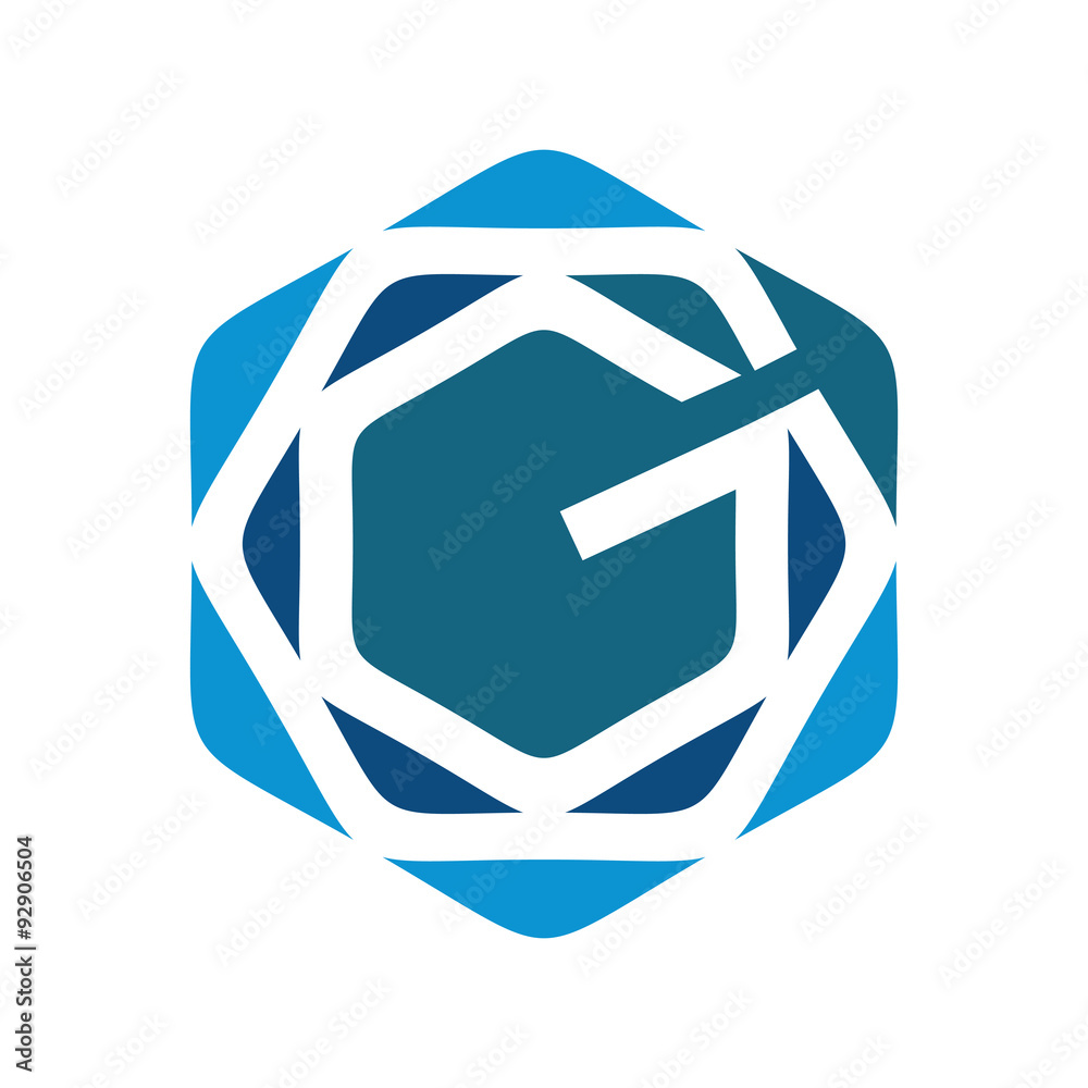 Abstract G Hexagon Business Consulting Logo Stock Vector | Adobe Stock