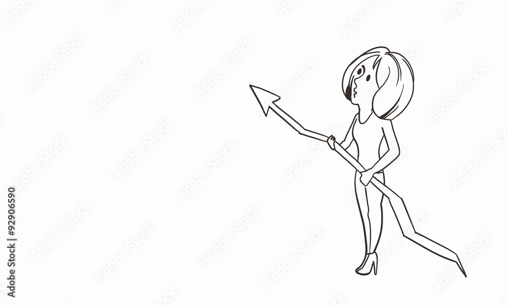 Cartoon funny woman