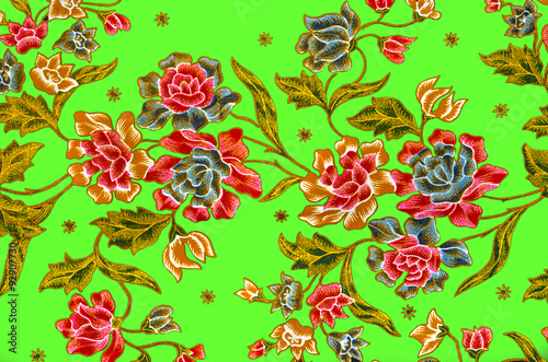 detailed patterns of Indonesia batik cloth