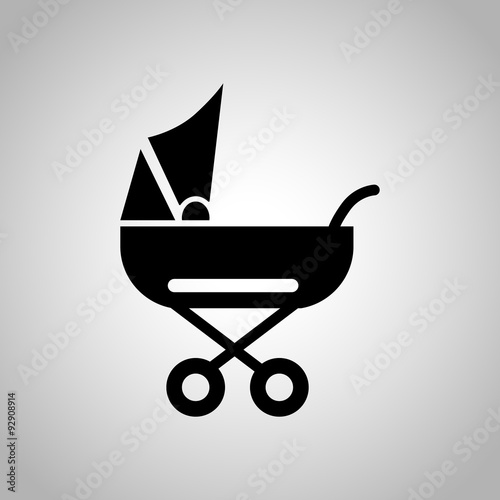 Baby stroller icon