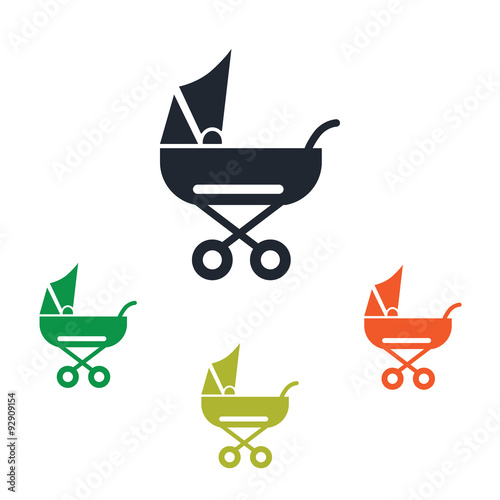 Baby stroller icon