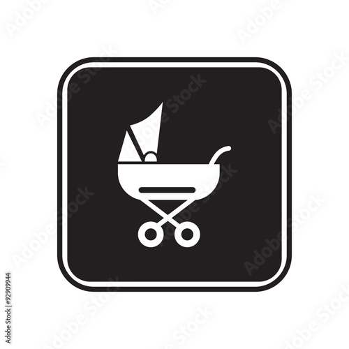 Baby stroller icon
