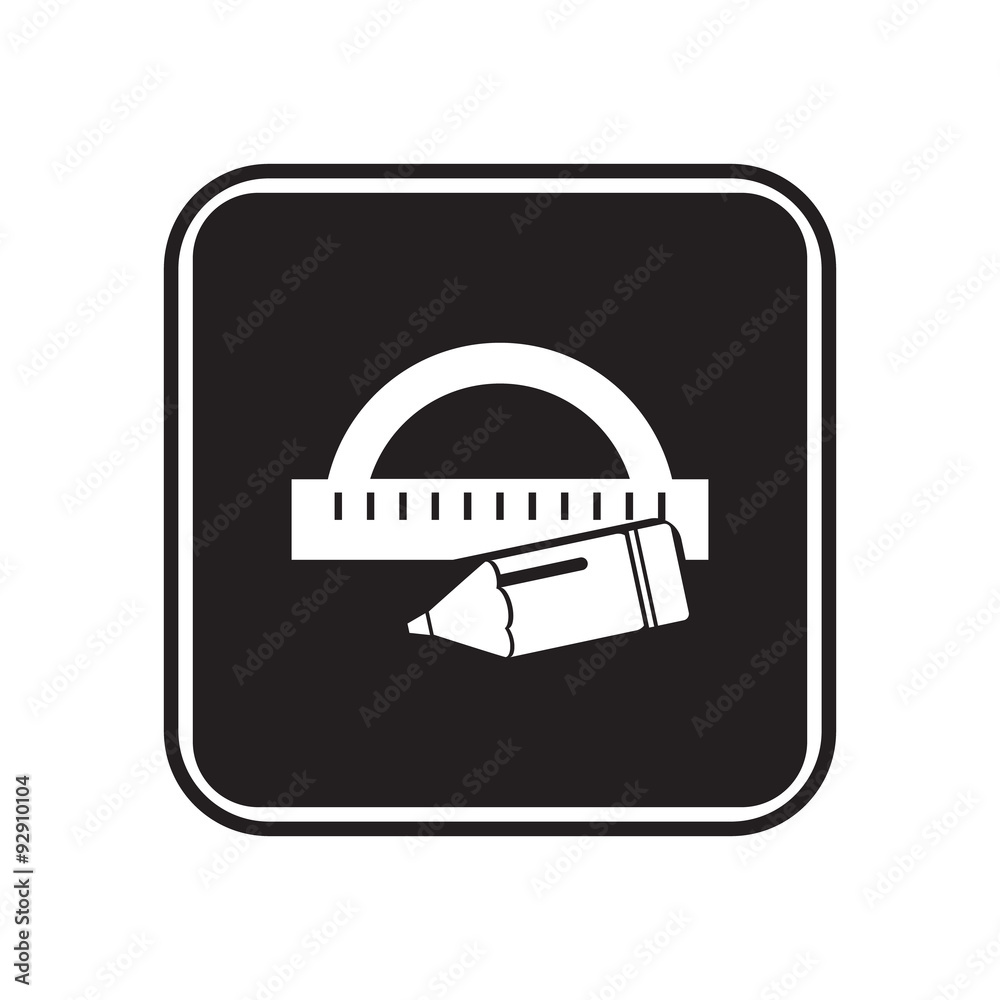 Pencil and ruler icon