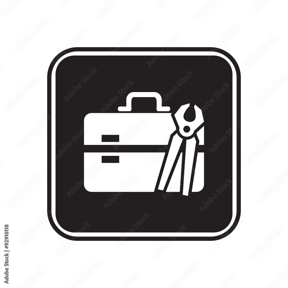 Construction suitcase icon Construction suitcase icon