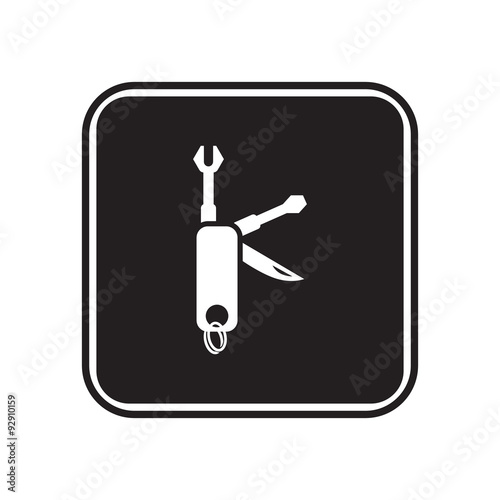 Compact set of construction tools icon