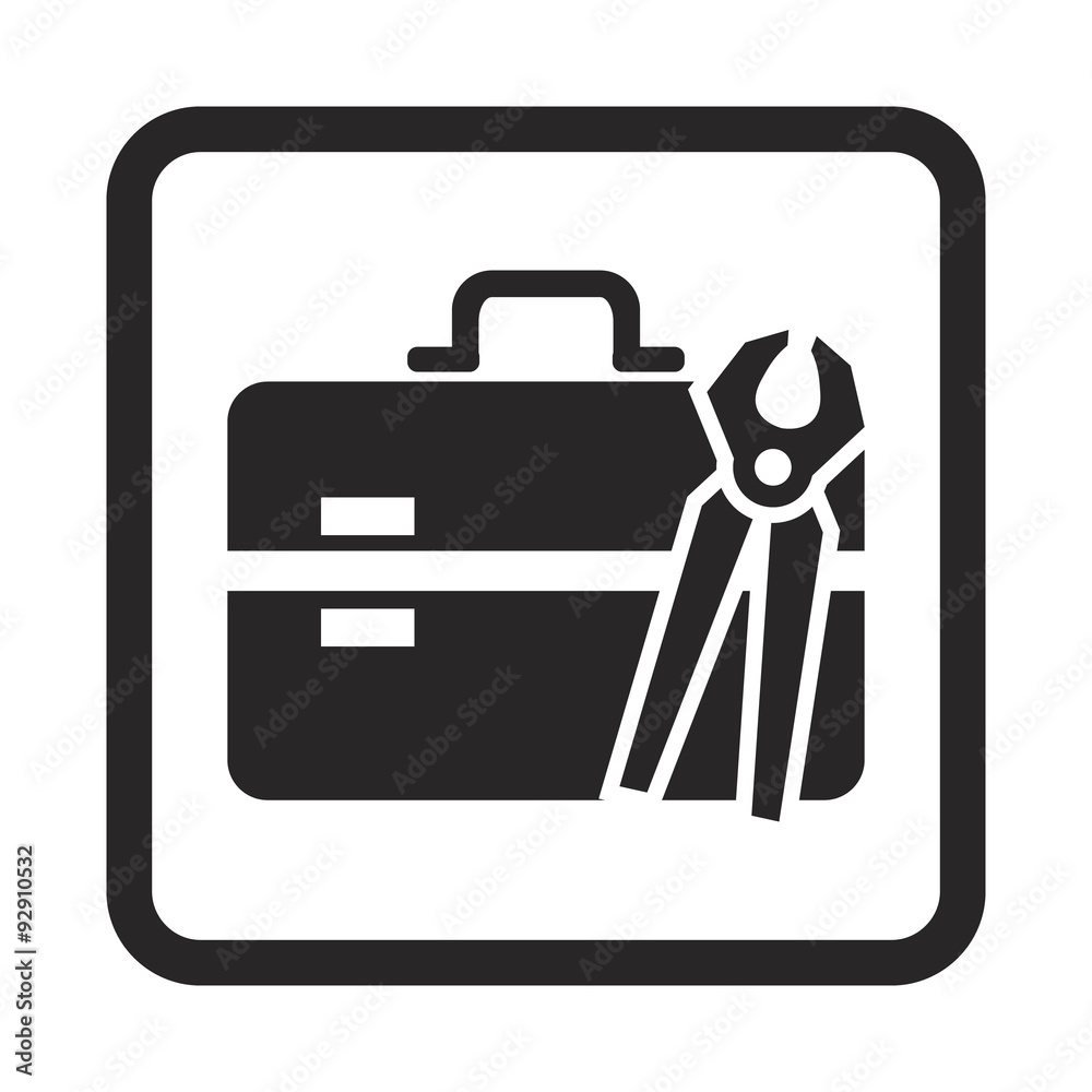 Fototapeta premium Construction suitcase icon