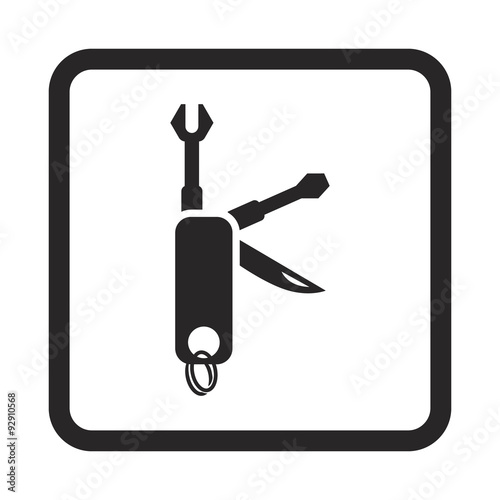 Compact set of construction tools icon