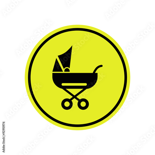 Baby stroller icon