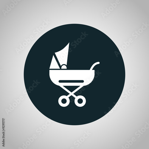 Baby stroller icon