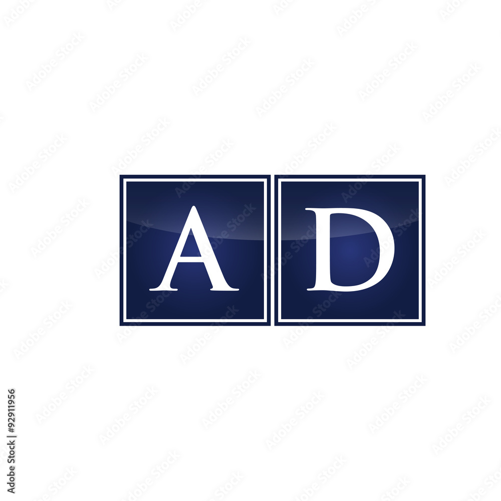 Fototapeta premium Letter Initial Logo AD
