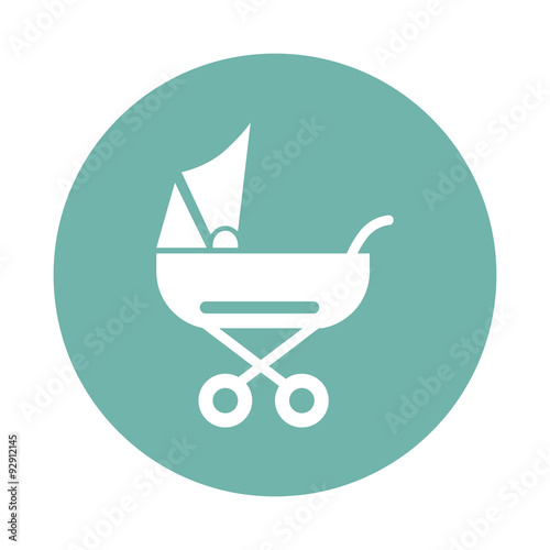 Baby stroller icon