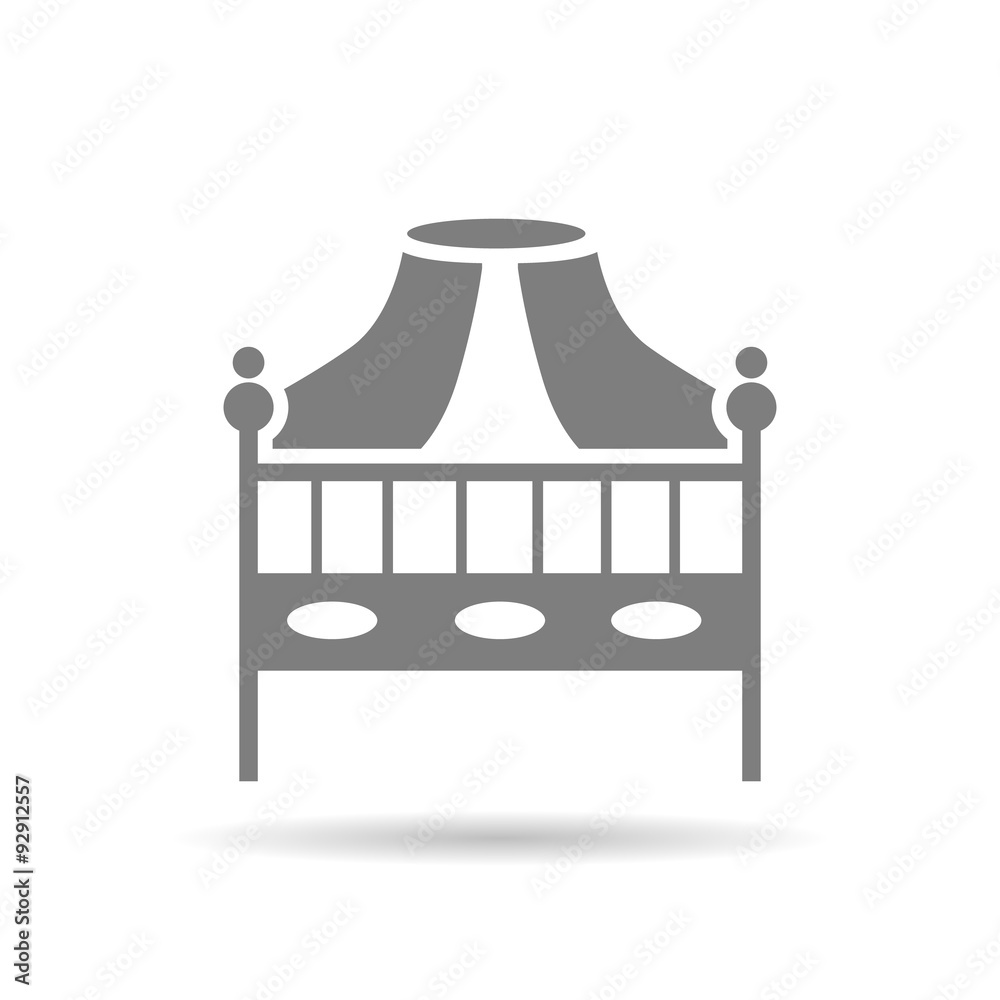 Baby bed icon Baby bed icon