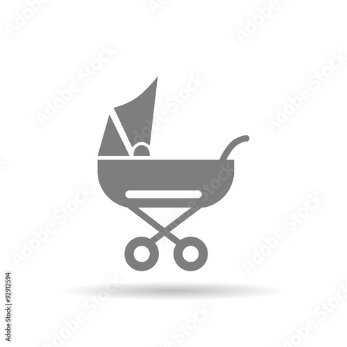 Baby stroller icon
