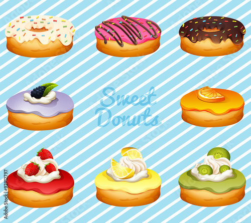 Different kind of donuts