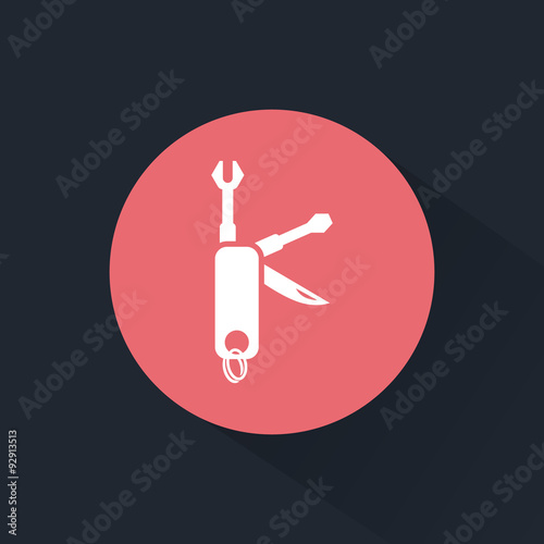 Compact set of construction tools icon