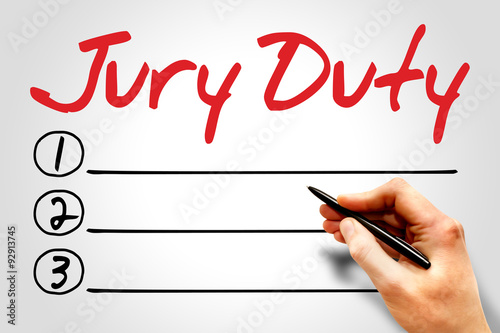 Fotografie Jury Duty blank list concept
