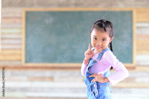 Kid with chalkboard