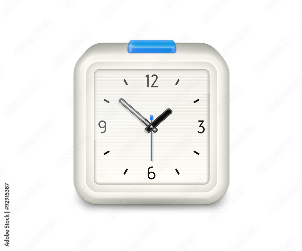 Square alarm clock icon Square alarm clock icon