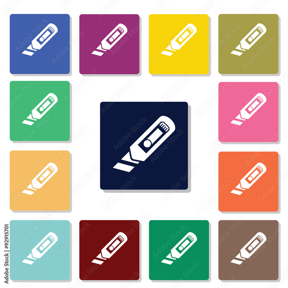 Construction knife icon Construction knife icon