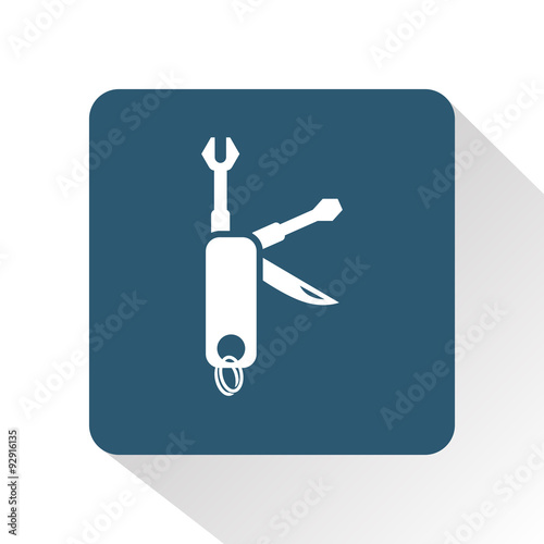 Compact set of construction tools icon