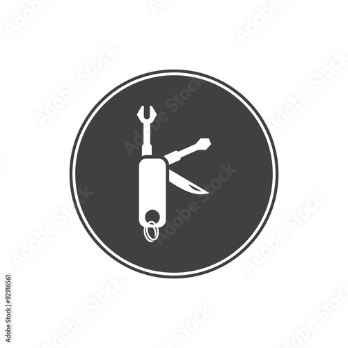 Compact set of construction tools icon