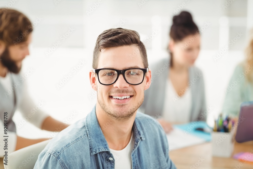 Portrait of happy man wearing eyeglasses Portrait of happy man wearing eyeglasses