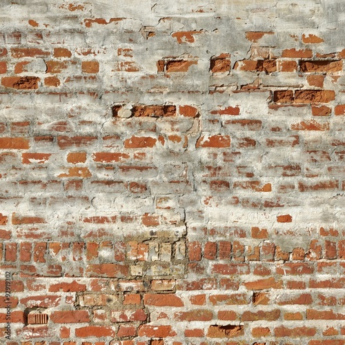 Blotch Red White Old Brick Wall Frame Background Texture