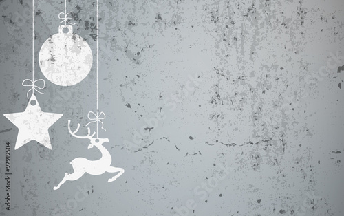 Christmas Card Concrete Star Caribou Bauble