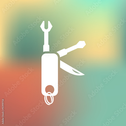 Compact set of construction tools icon
