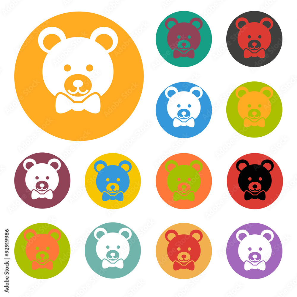 Obraz premium Toy bear icon