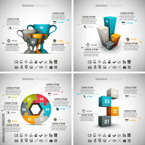4 in 1 Business Infographics