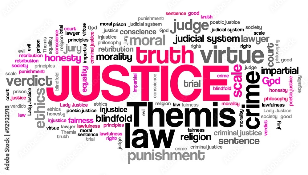 Justice - word cloud graphics