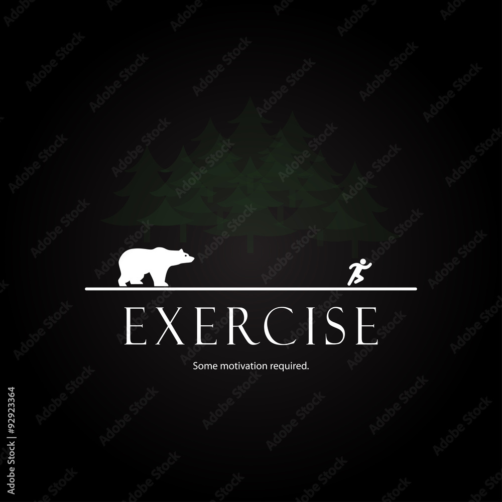 Motivation template - bear attack design Stock Vector | Adobe Stock
