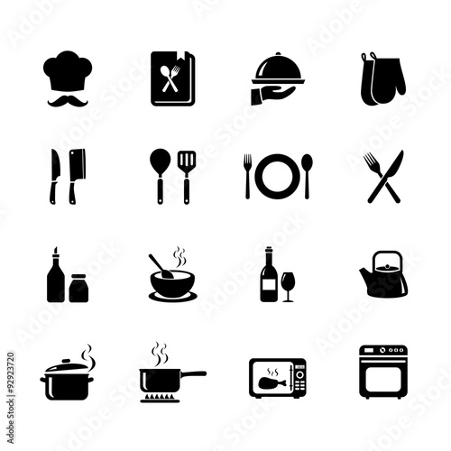 Set of Cooking icon. Kitchen icon. Vector. Illustration. EPS10