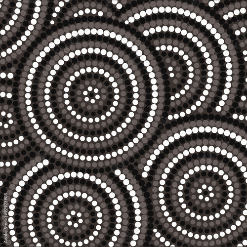 Abstract Aboriginal dot painting in vector format.